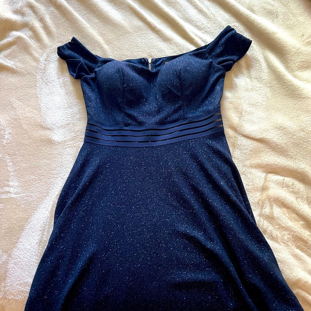 Sequin hearts Navy blue dress